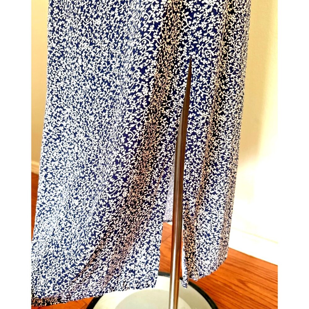 🌹OLD NAVY Womens XL Navy White Floral Coastal Beachy Boho Cottage Dress Y2K - Picture 6 of 8